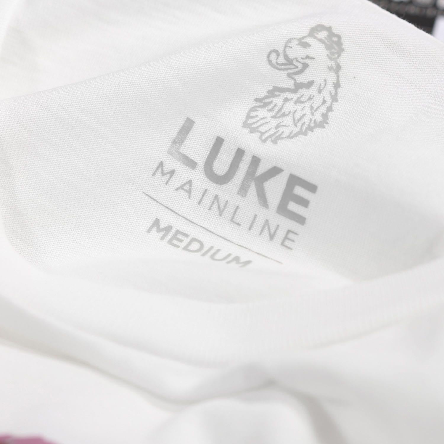 White - Side - Luke 1977 Mens Cogolin Leaf Print T-Shirt
