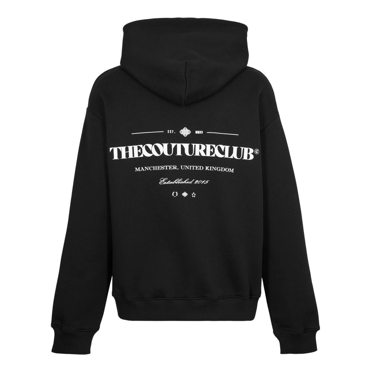 Black - Back - Couture Club Mens Copyright Pullover Hoodie