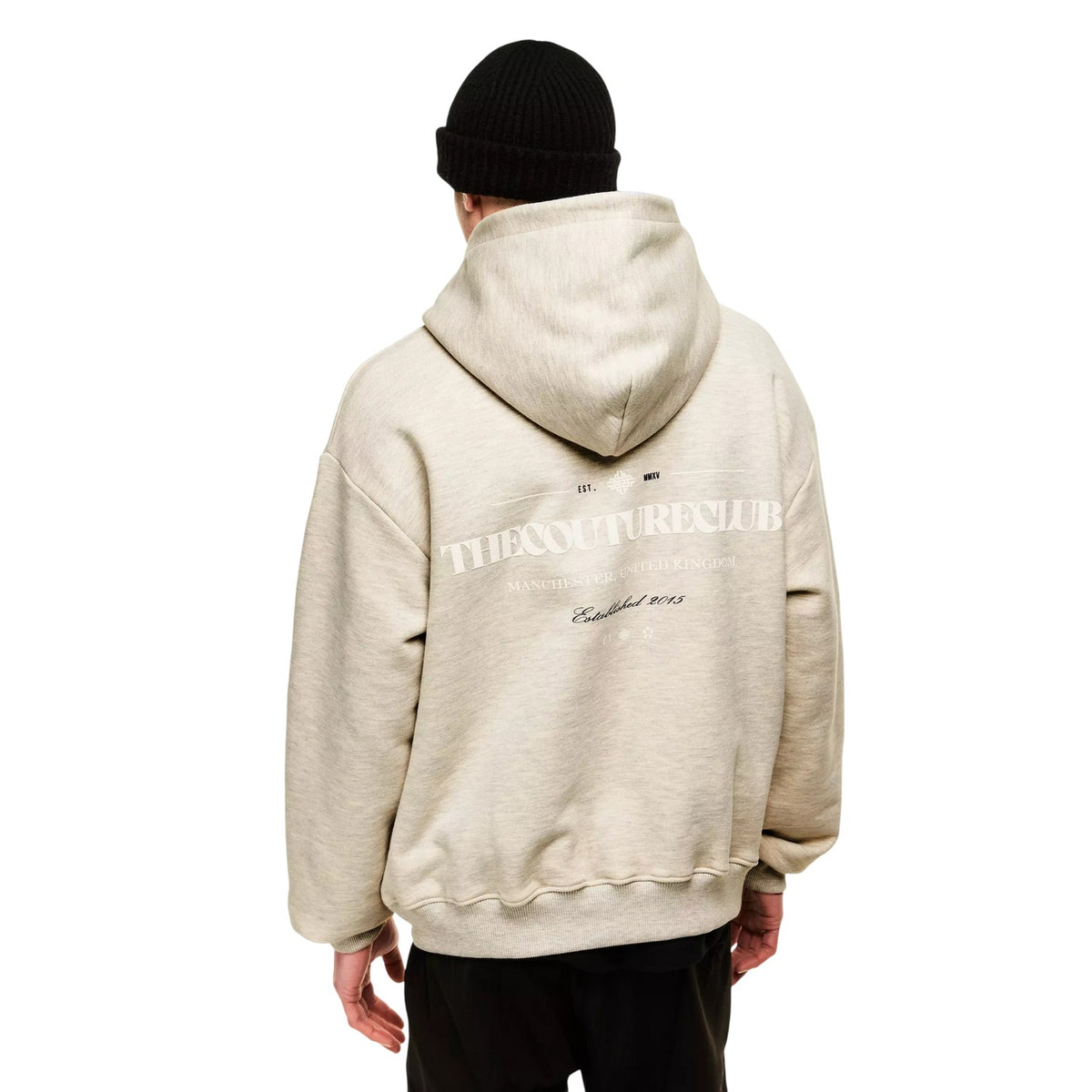 Grey - Pack Shot - Couture Club Mens Copyright Pullover Hoodie