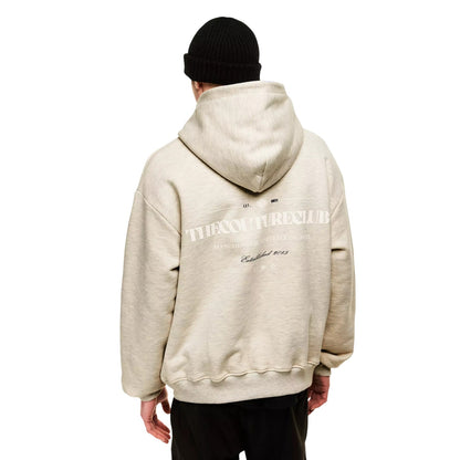 Grey - Pack Shot - Couture Club Mens Copyright Pullover Hoodie