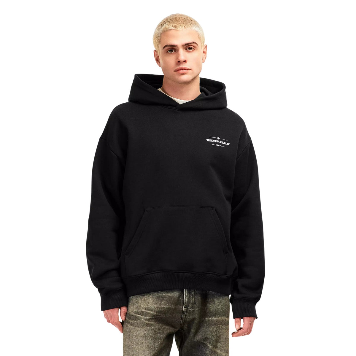 Black - Lifestyle - Couture Club Mens Copyright Pullover Hoodie