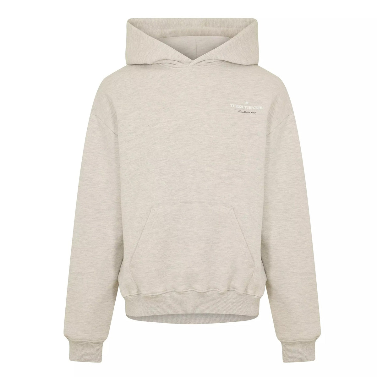 Grey - Front - Couture Club Mens Copyright Pullover Hoodie