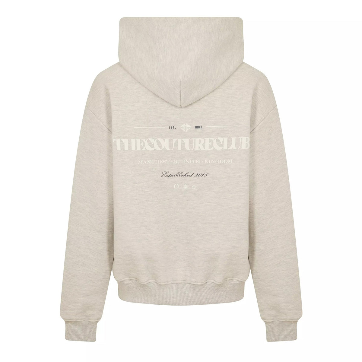 Grey - Back - Couture Club Mens Copyright Pullover Hoodie