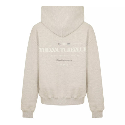 Grey - Back - Couture Club Mens Copyright Pullover Hoodie