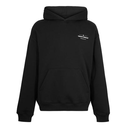 Black - Front - Couture Club Mens Copyright Pullover Hoodie