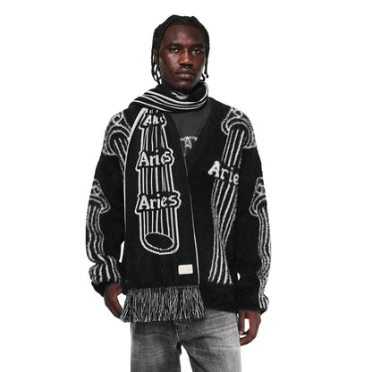 Black - Side - Aries Mens Column Scarf