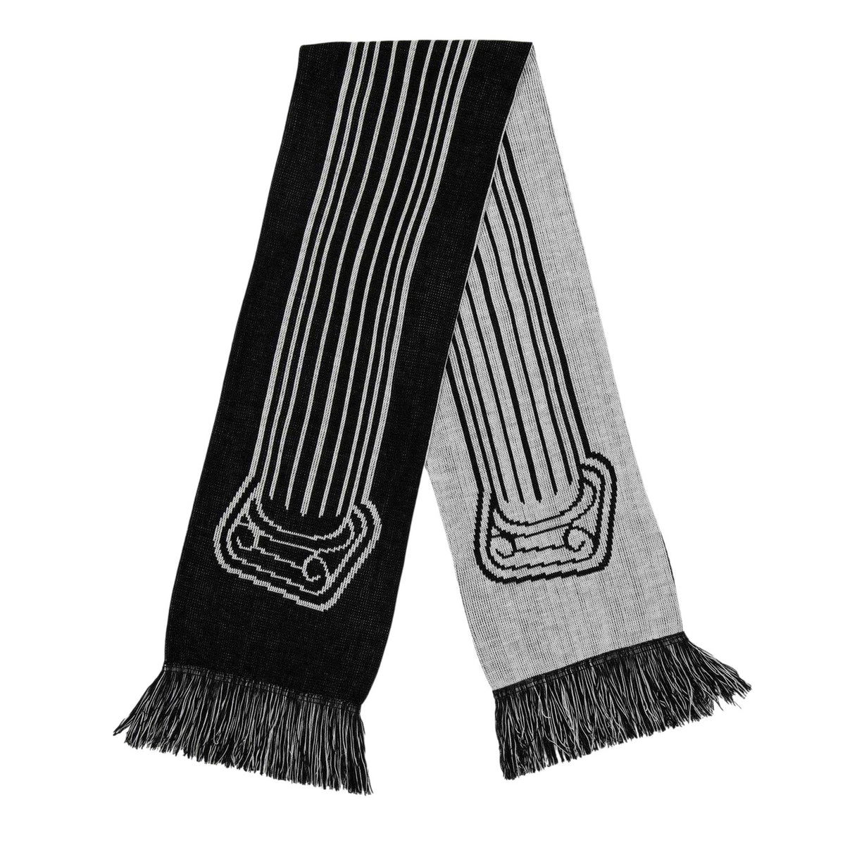 Black - Front - Aries Mens Column Scarf