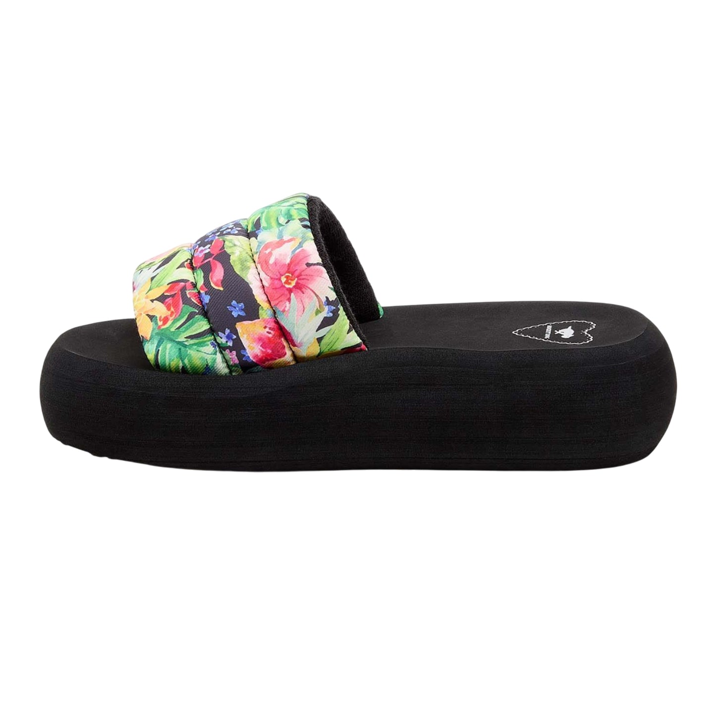 Black - Lifestyle - Rocket Dog Womens-Ladies Splash Bahama Flatform Sliders