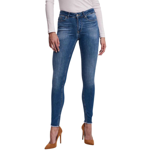 Denim Blue - Front - Vero Moda Womens-Ladies Denim Skinny Jeans
