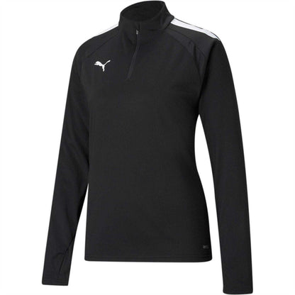 Black - Front - Puma Womens-Ladies Team Liga Athletic Drill Top