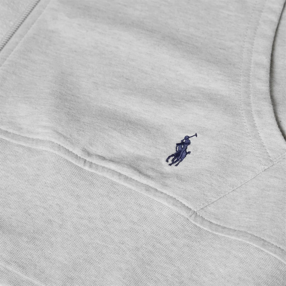 Heather Grey - Side - Ralph Lauren Mens Polo Embroidered Logo Full Zip Hoodie