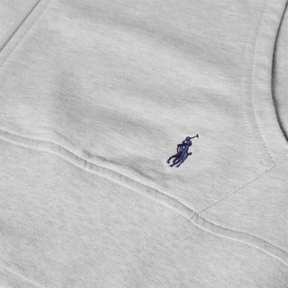 Heather Grey - Side - Ralph Lauren Mens Polo Embroidered Logo Full Zip Hoodie
