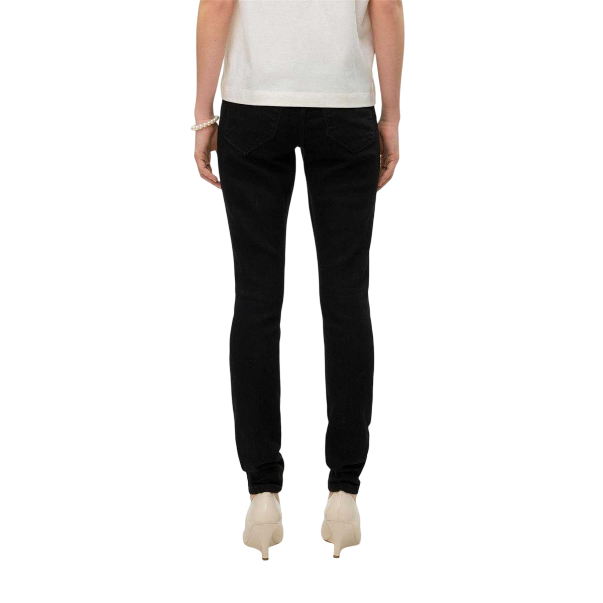 Black - Back - Vero Moda Womens-Ladies Ely Denim Skinny Jeans