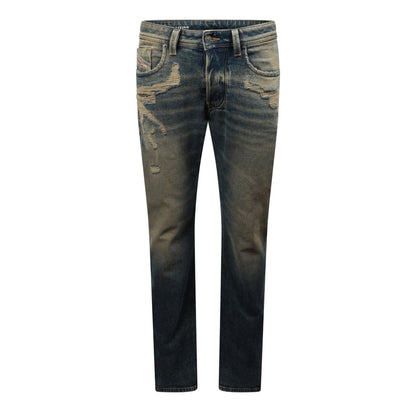 Blue Denim - Front - Diesel Mens 1985 Larkee Straight Leg Jeans