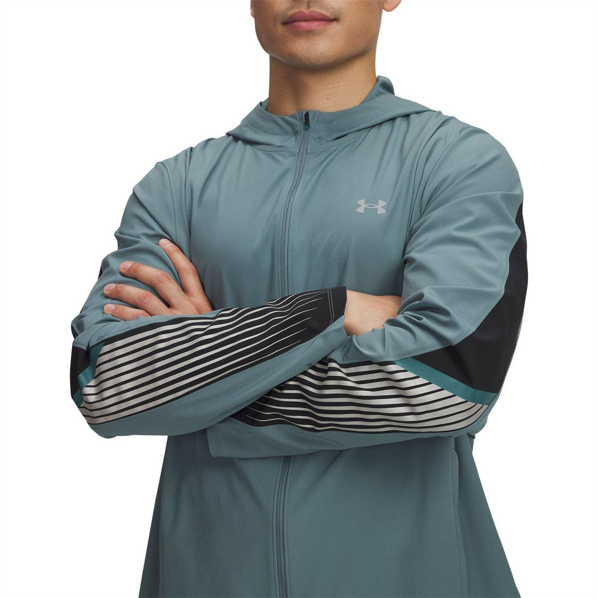 Blue - Side - Under Armour Mens Storm Regular Full Zip Hoodie
