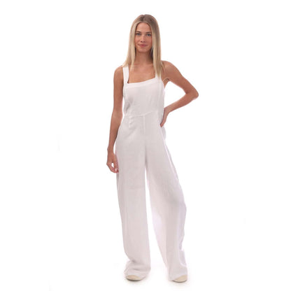 Cream - Front - Nobody´s Child Womens-Ladies Maisi Linen Jumpsuit