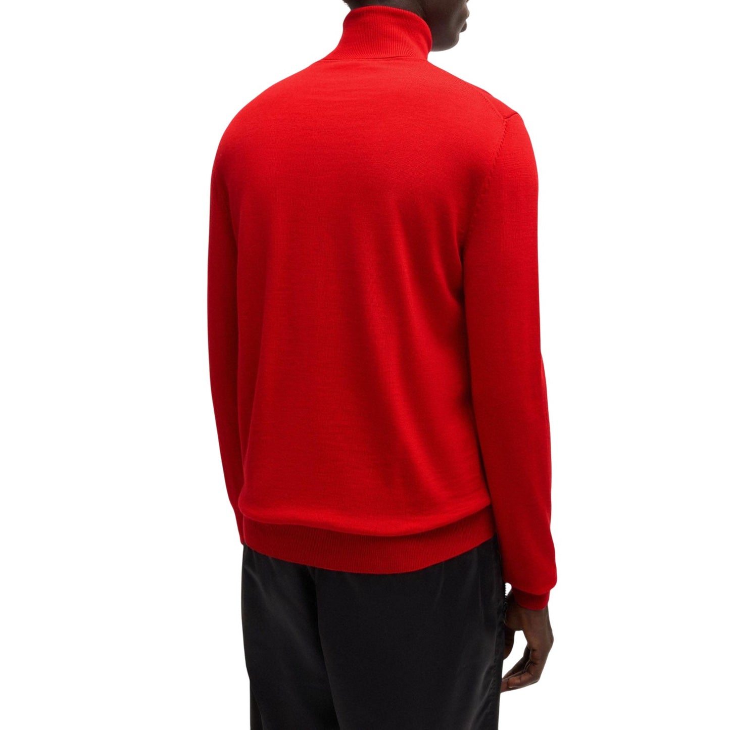 Pink - Back - Hugo Mens San Thomas Roll Neck Sweater Top