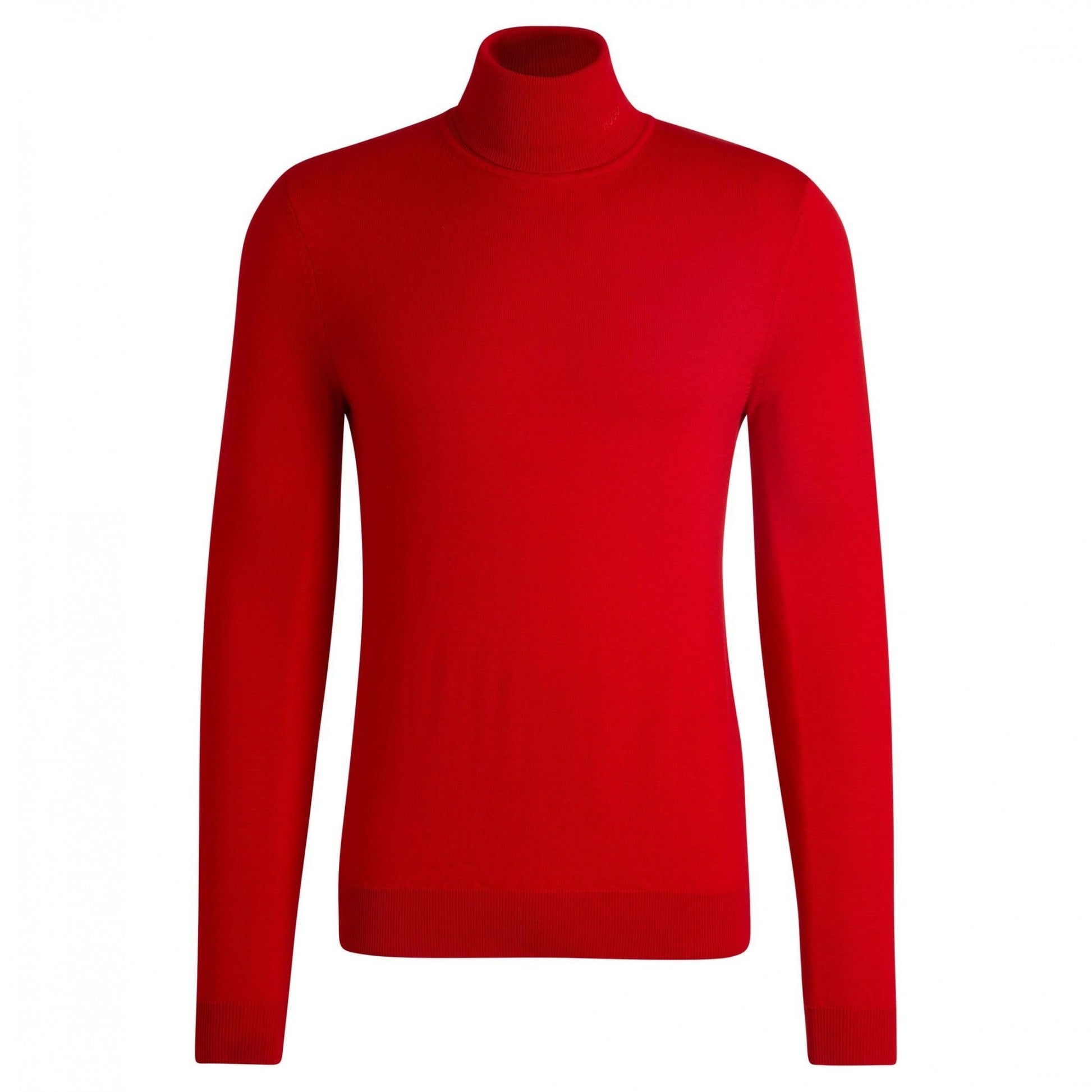 Pink - Front - Hugo Mens San Thomas Roll Neck Sweater Top