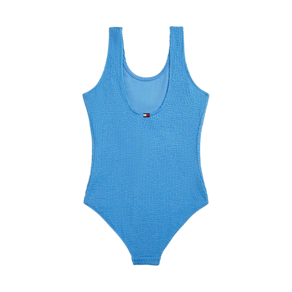 Blue - Front - Tommy Hilfiger Girls Scoop Neck One Piece Swimsuit