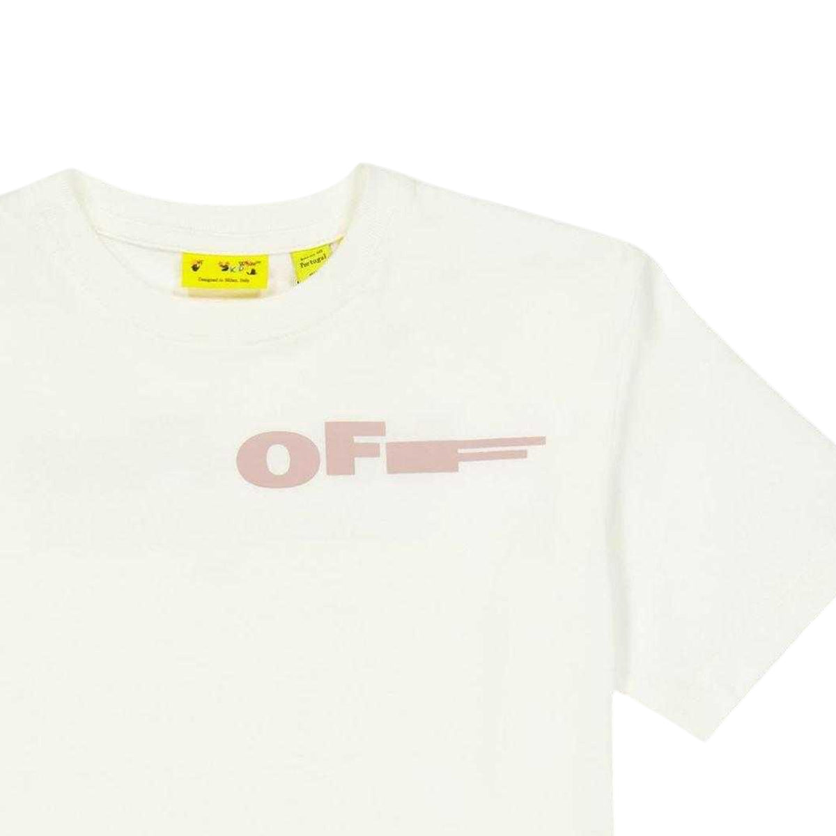 White - Side - Off-White Childrens-Kids Logo T-Shirt