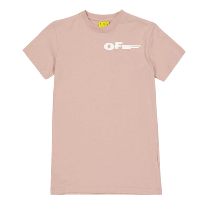 Pink - Front - Off-White Childrens-Kids Logo T-Shirt
