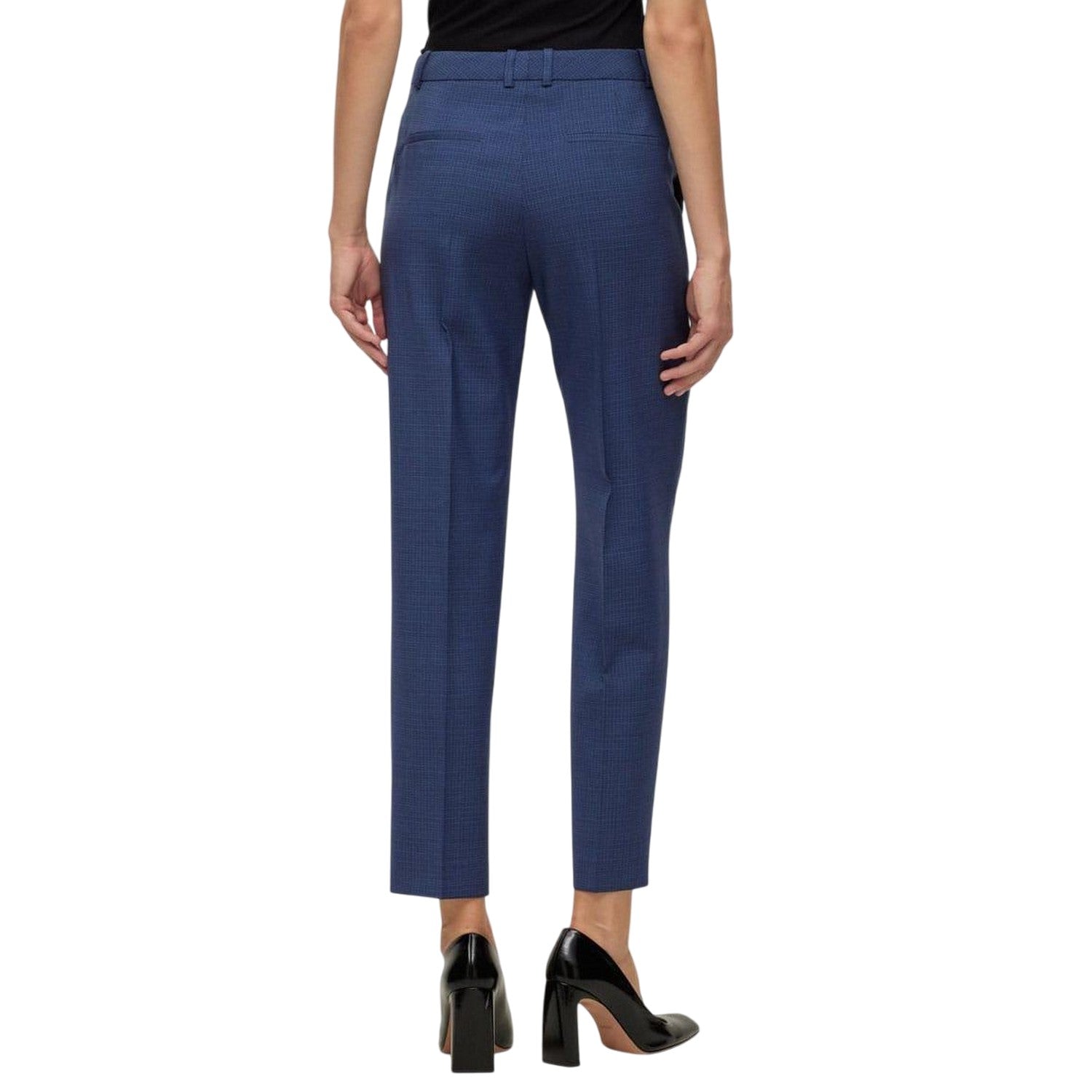 Blue - Back - Boss Womens-Ladies Tasewa Trousers