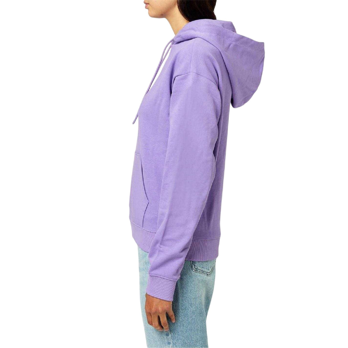 Purple - Side - Hugo Womens-Ladies Logo Hoodie