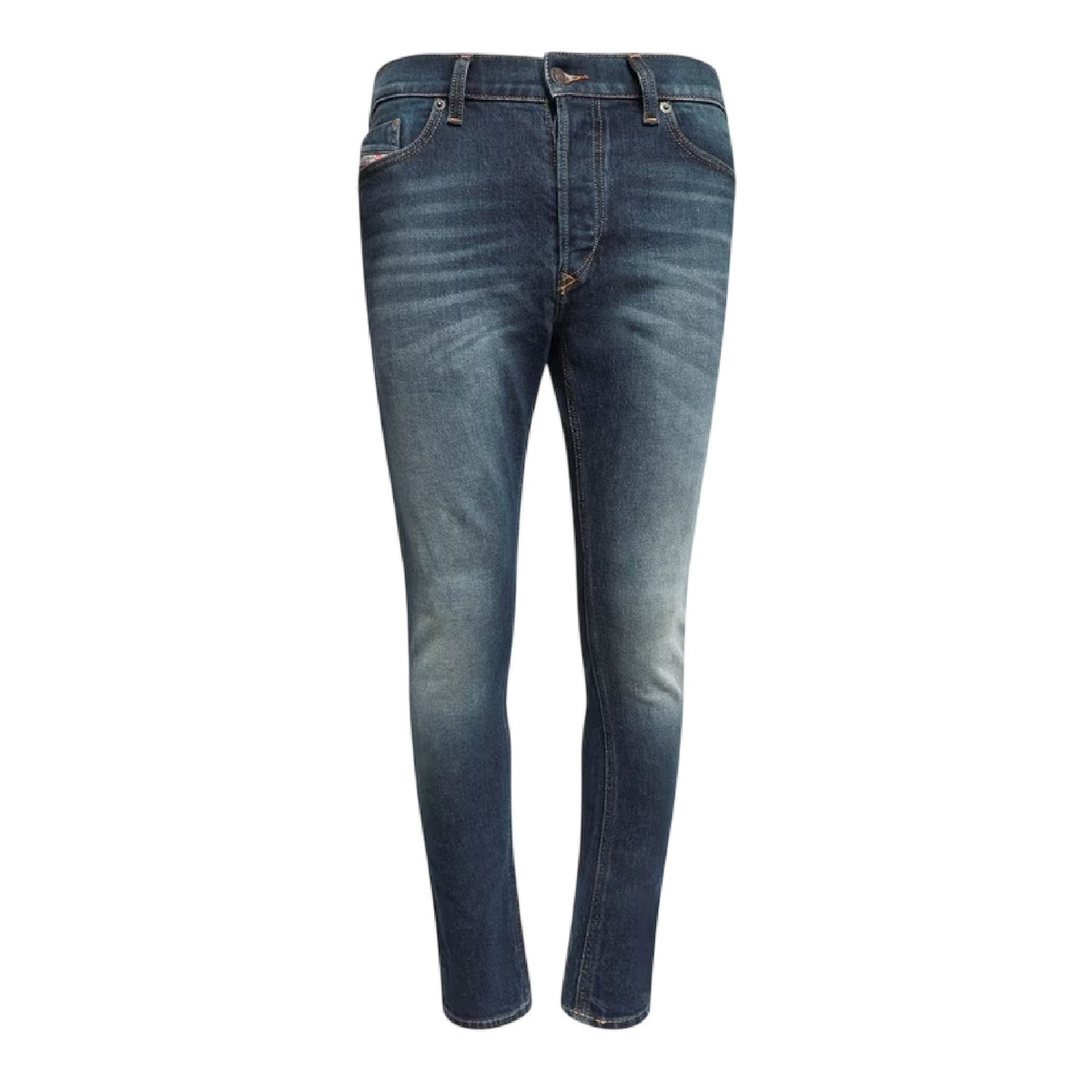 Blue Denim - Front - Diesel Mens Tepphar X Pan Denim Jeans
