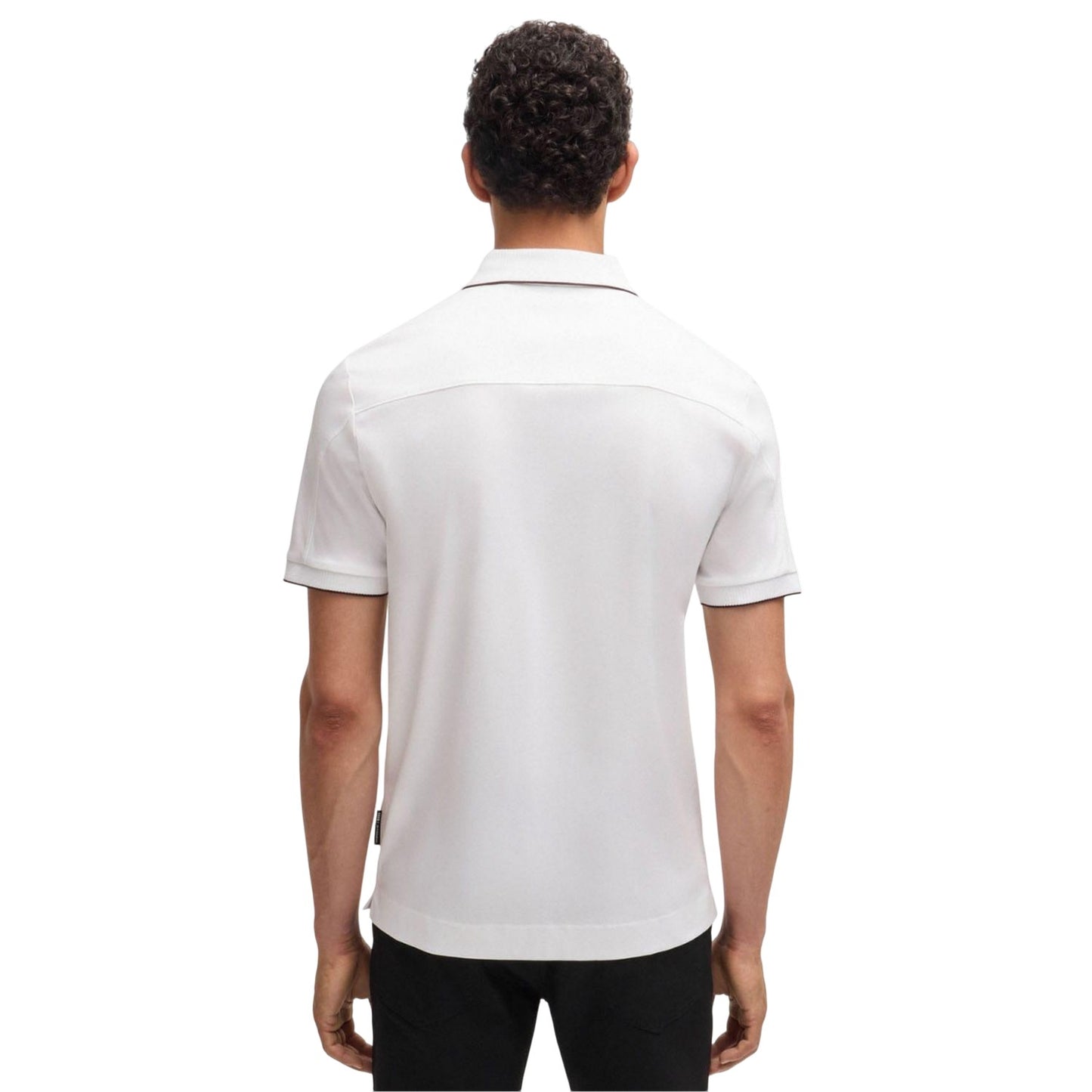 White - Back - Boss Mens Porsche Regular Polo Shirt