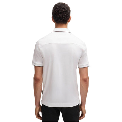 White - Back - Boss Mens Porsche Regular Polo Shirt