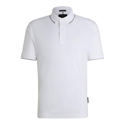 White - Front - Boss Mens Porsche Regular Polo Shirt