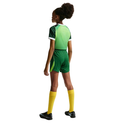 Green-White - Close up - Nike Childrens-Kids Fifa World Cup 2026 Nigeria FC Football Shorts
