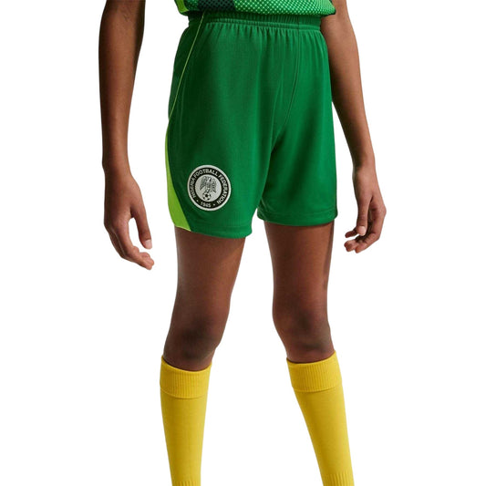 Green-White - Front - Nike Childrens-Kids Fifa World Cup 2026 Nigeria FC Football Shorts