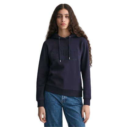 Evening Blue - Lifestyle - Gant Womens-Ladies Archive Shield Logo Hoodie