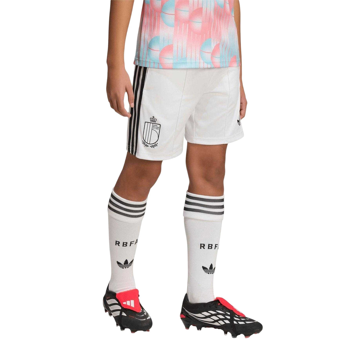White - Lifestyle - Adidas Childrens-Kids FIFA World Cup 2026 Belgium Away Shorts