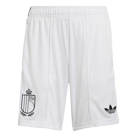 White - Front - Adidas Childrens-Kids FIFA World Cup 2026 Belgium Away Shorts