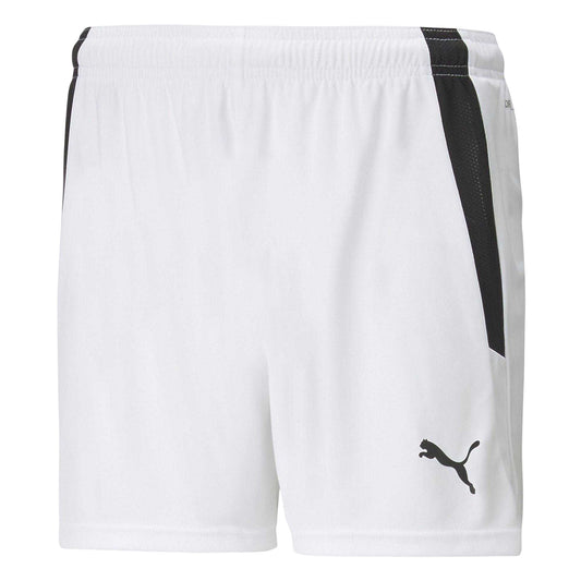 White-Black - Front - Puma Womens-Ladies Team Liga Football Shorts