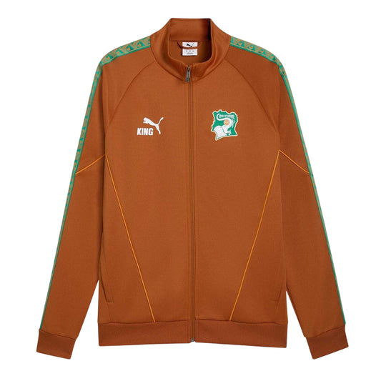 Brown-White - Front - Puma Mens World Cup 2026 Ivory Coast FC Tracksuit Top