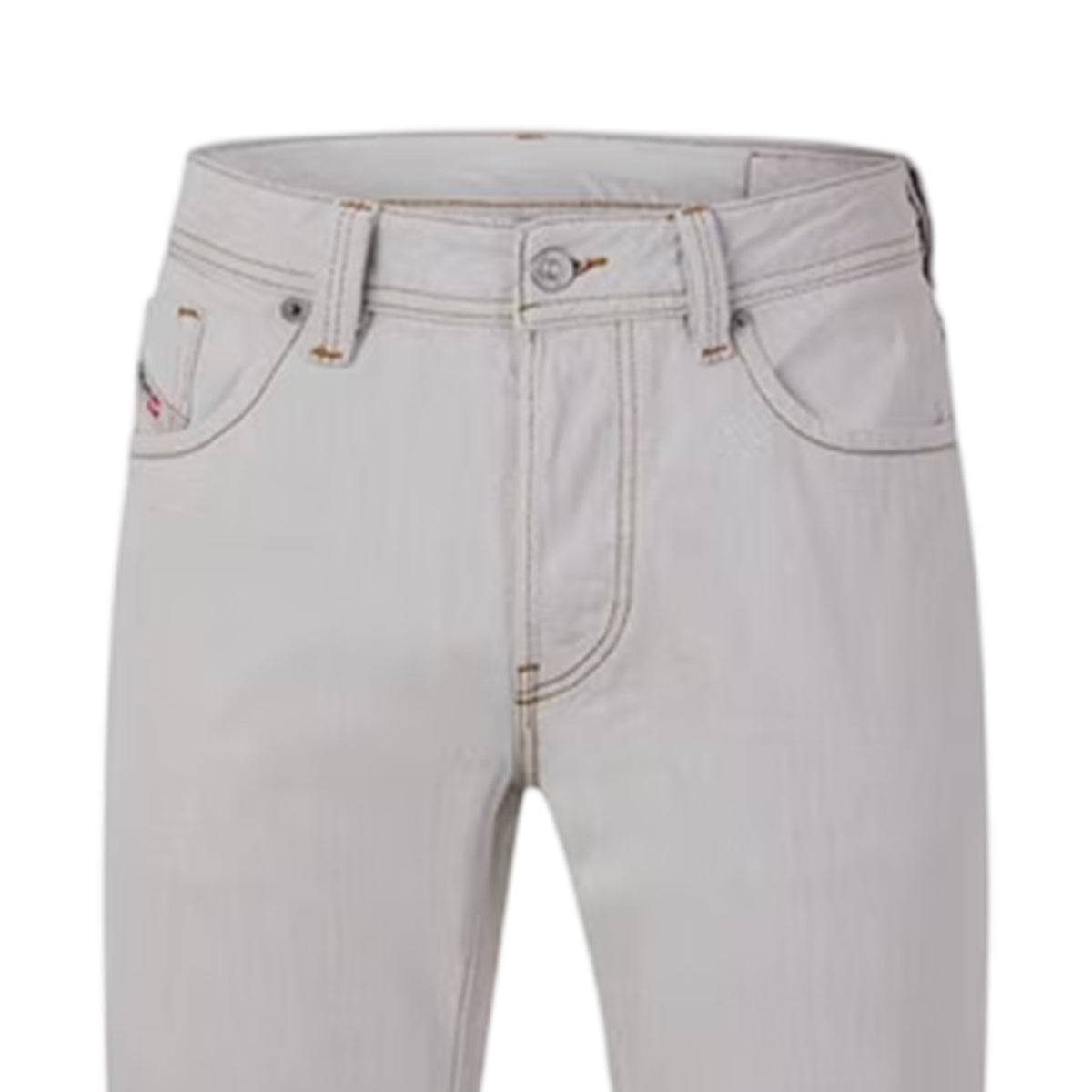 Bright White - Side - Diesel Mens Markee Pantaloni Cotton Denim Jeans