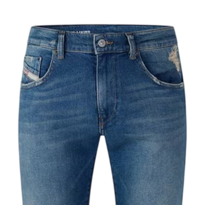 Blue Denim - Side - Diesel Mens 1998 Denim Bootcut Jeans