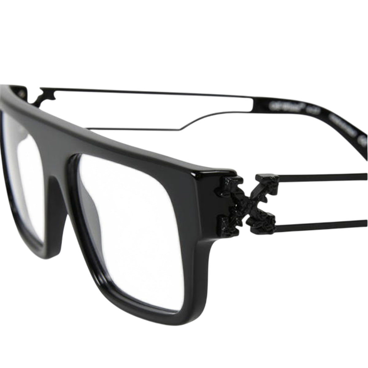 Black - Side - Off White Unisex Adult Arrow Logo Glasses