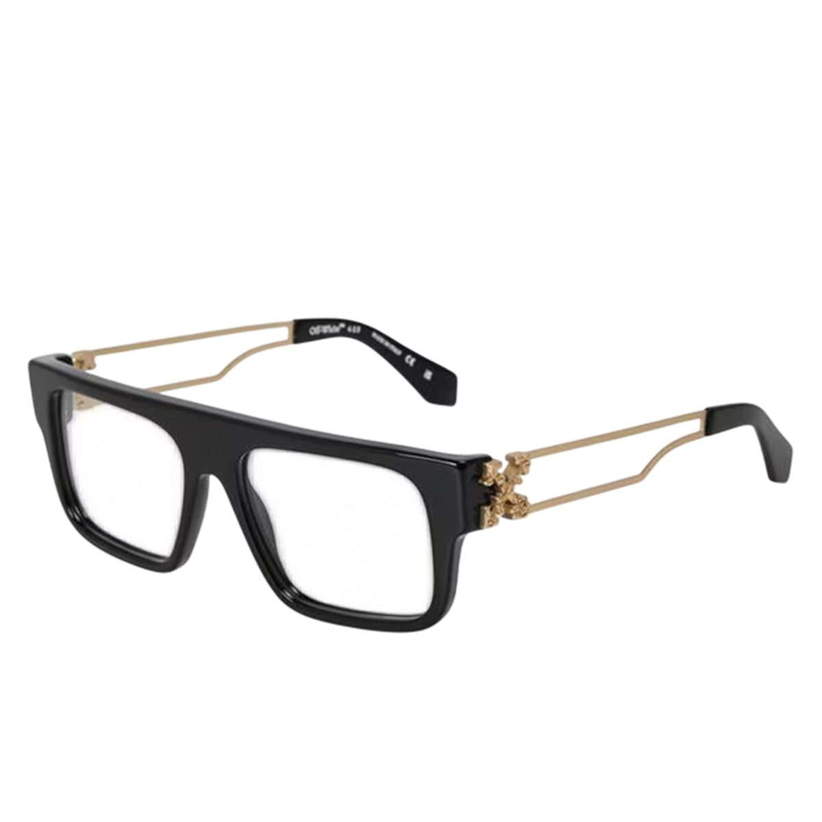 Black-Gold - Front - Off White Unisex Adult Arrow Logo Glasses