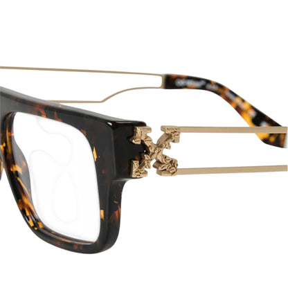 Havana - Side - Off White Unisex Adult Arrow Logo Glasses