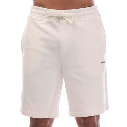 White - Front - Hugo Mens Dayono Relaxed Fit Shorts