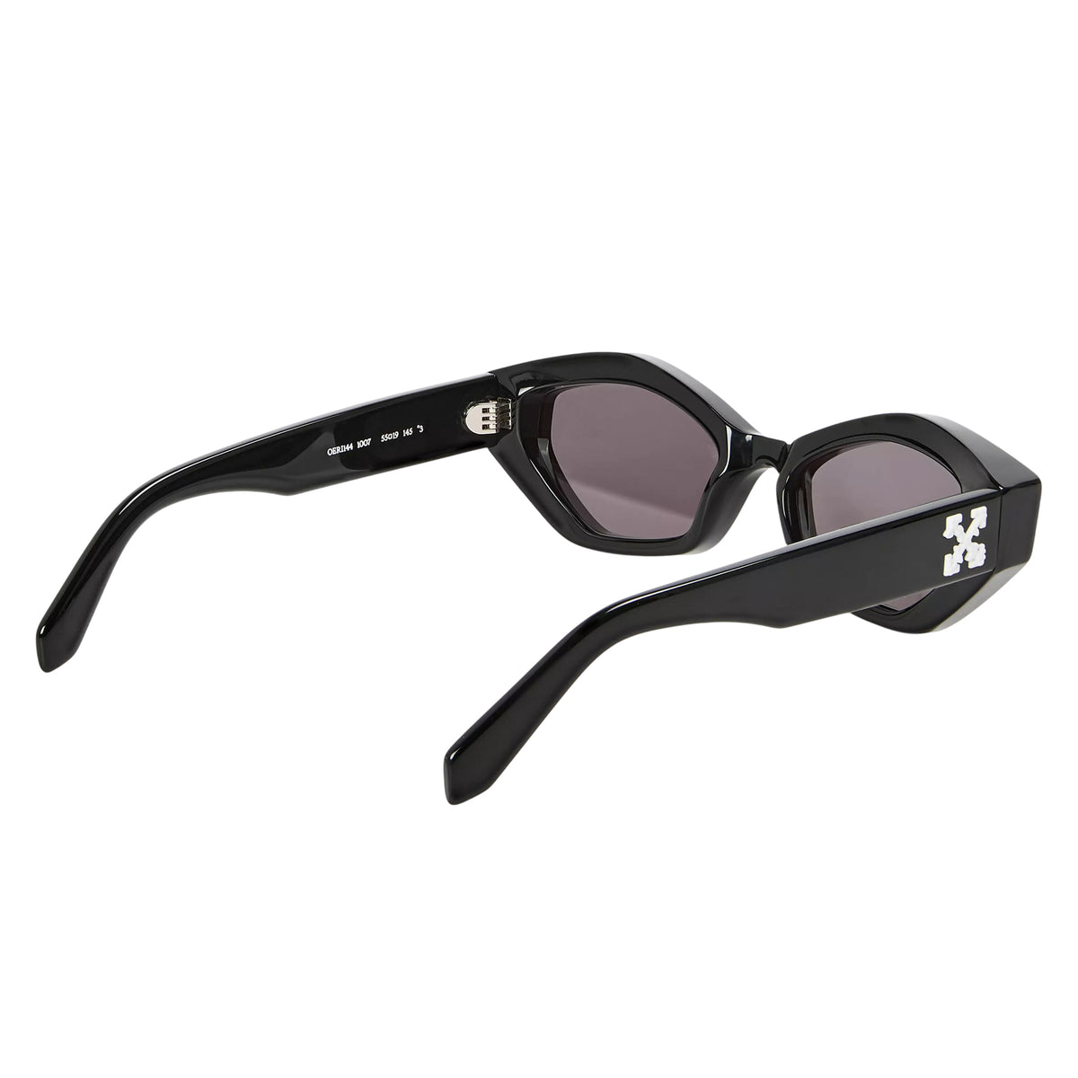 Black-Dark Grey - Back - Off White Unisex Adult Hilo Hexagon Sunglasses