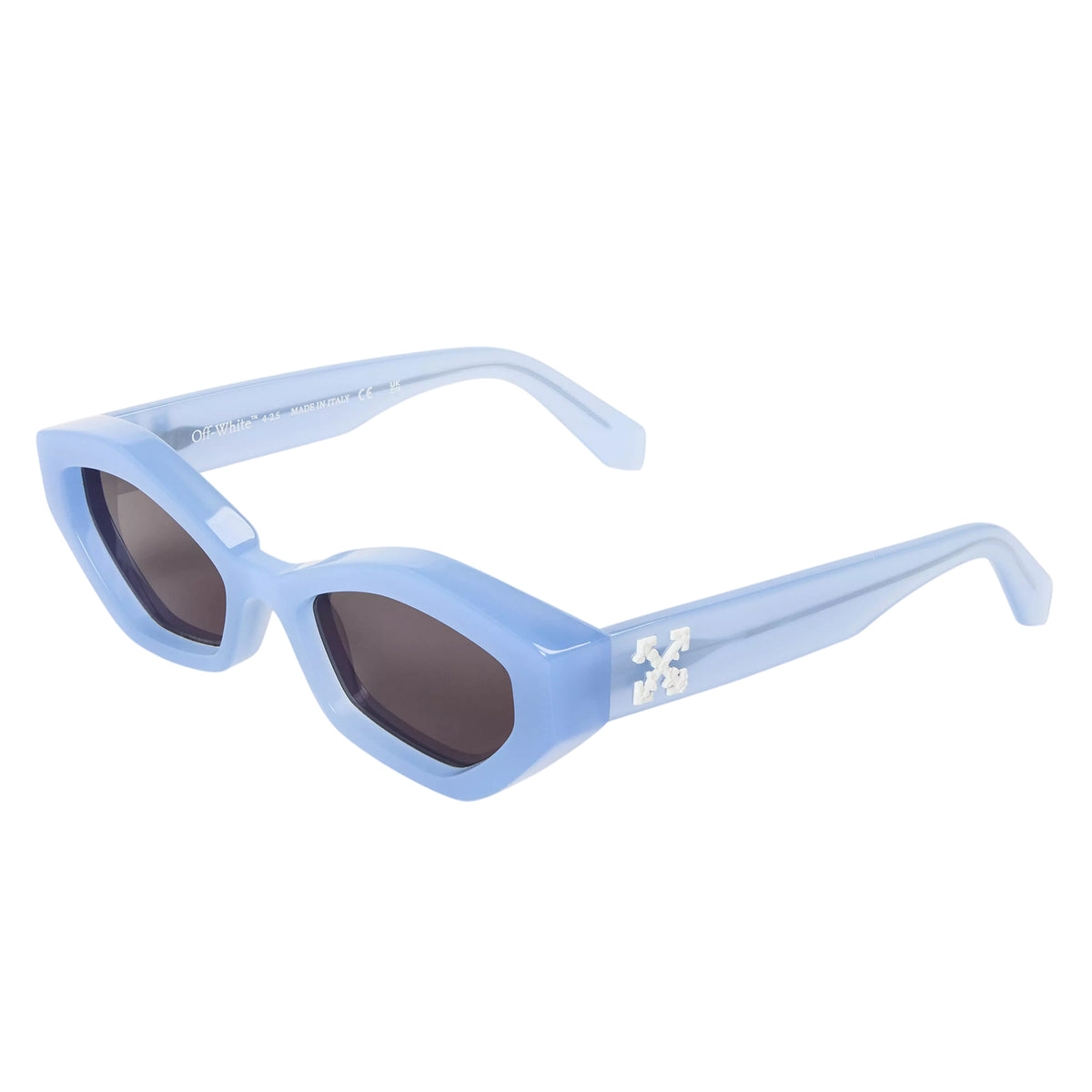 Blue-Dark Grey - Front - Off White Unisex Adult Hilo Hexagon Sunglasses