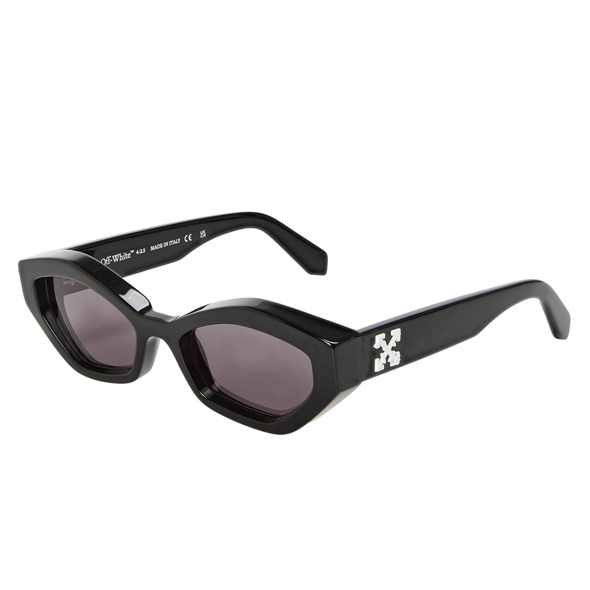 Black-Dark Grey - Front - Off White Unisex Adult Hilo Hexagon Sunglasses