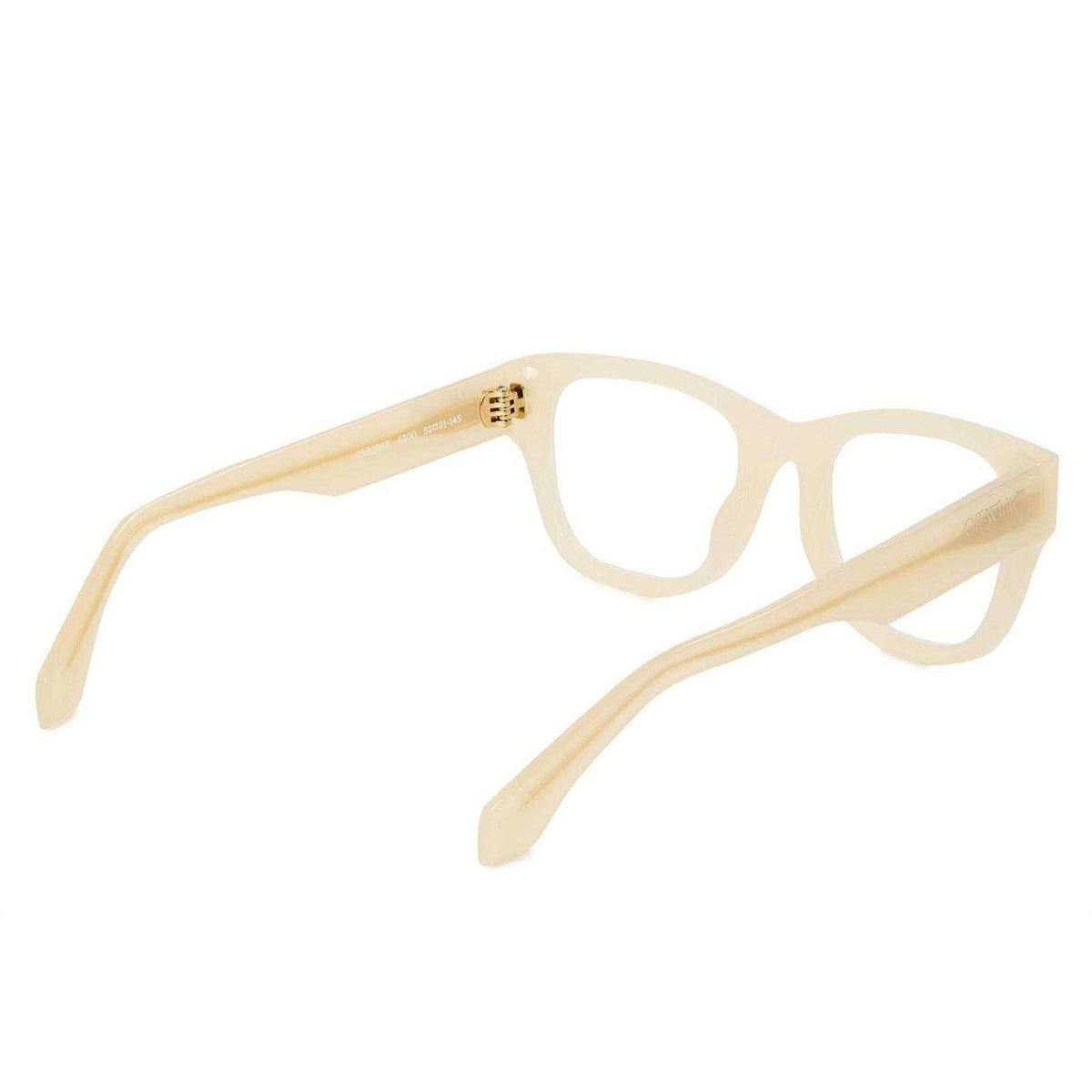 Light Camel - Back - Off-White Unisex Adult Style 8k Rectangular Sunglasses