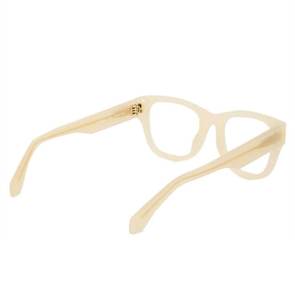 Light Camel - Back - Off-White Unisex Adult Style 8k Rectangular Sunglasses