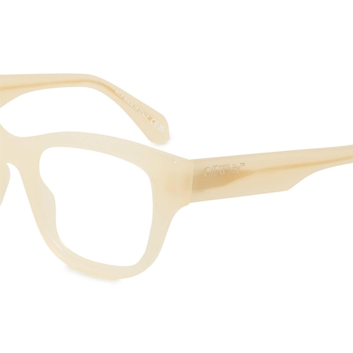Light Camel - Side - Off-White Unisex Adult Style 8k Rectangular Sunglasses